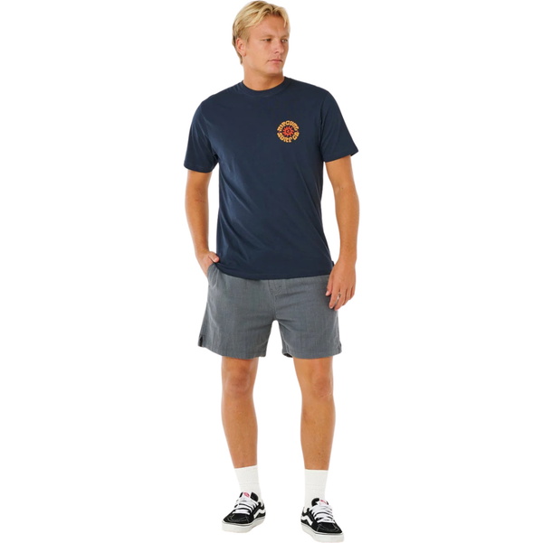 2026 Rip Curl Da Uomo Pacific Rinse Circle Tee 0XDMTE - Dark Navy
